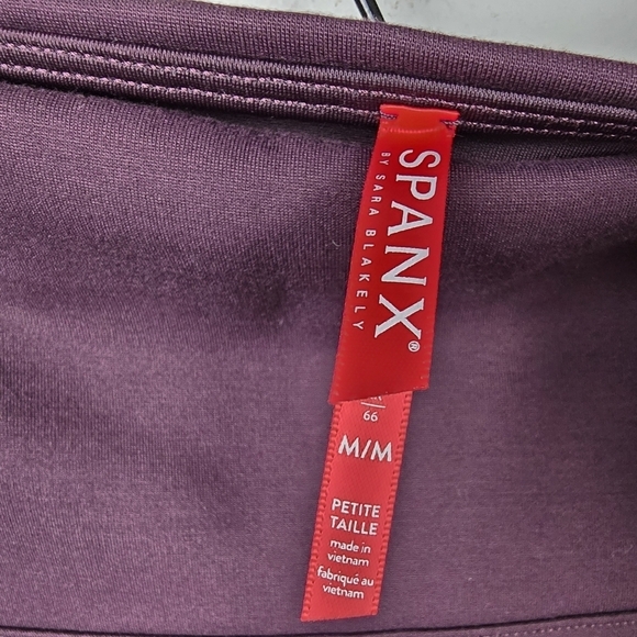 SPANX Ponte Split Hem Leggings Petite 23"‎ Purple Womens Size M - Picture 10 of 13